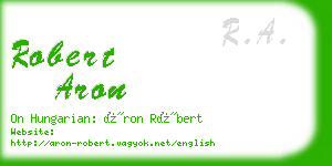 robert aron business card
